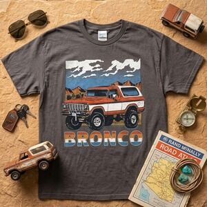 Junk Food Ford Bronco Vintage Style Graphic T-Shirt Men's Medium Gray NWOT